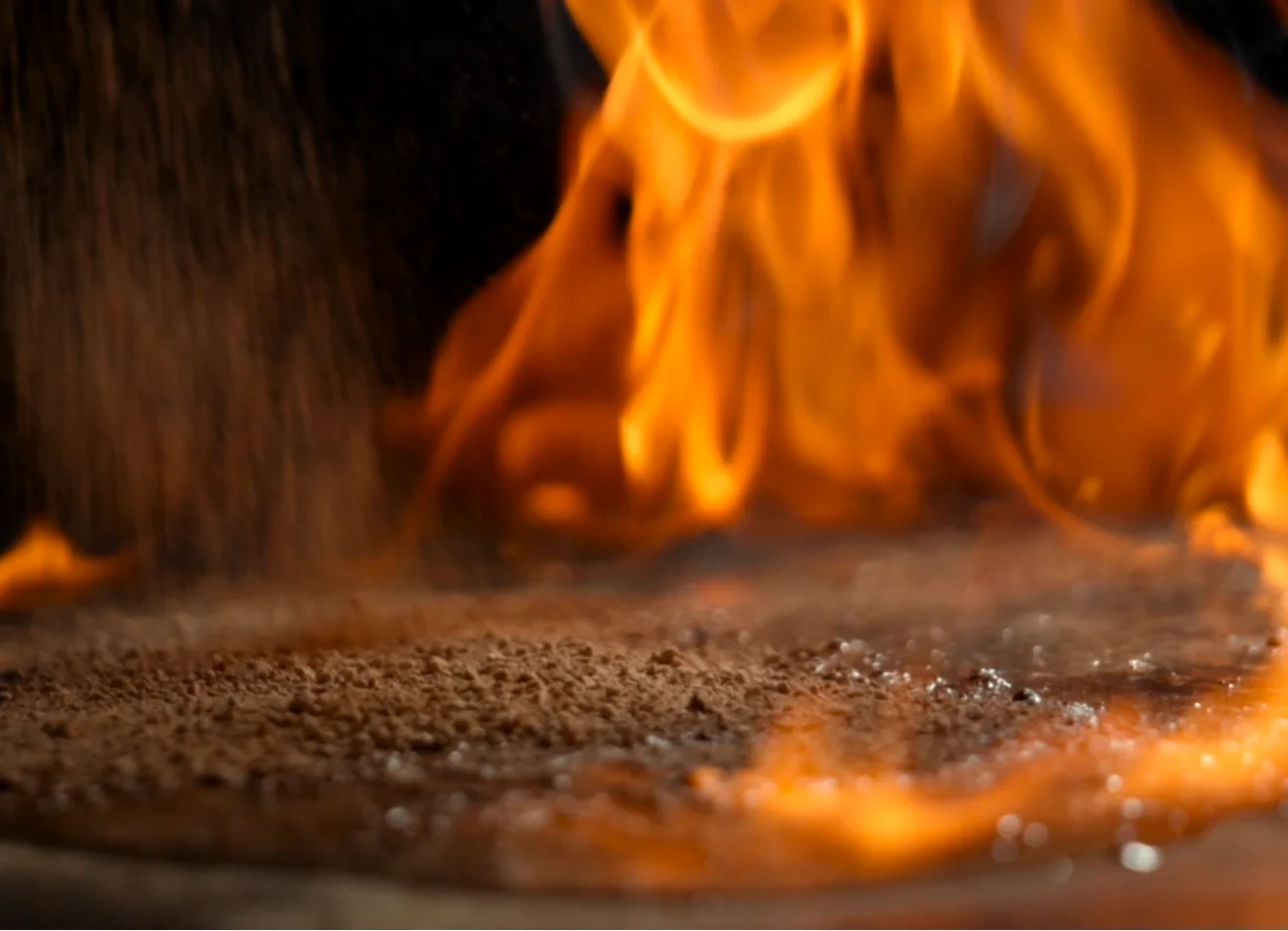 Close-up from a company fire demonstration